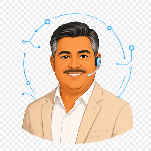 Older Chubby Man With Mustache AI Agentic Gif
